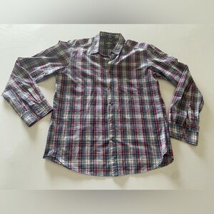 H&M Men's Casual fitted button down Plaid Shirt - Red/blue size M